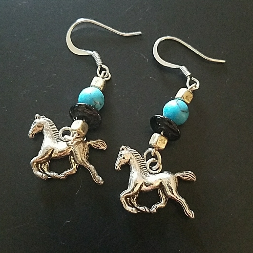 Horse & Beads Earrings